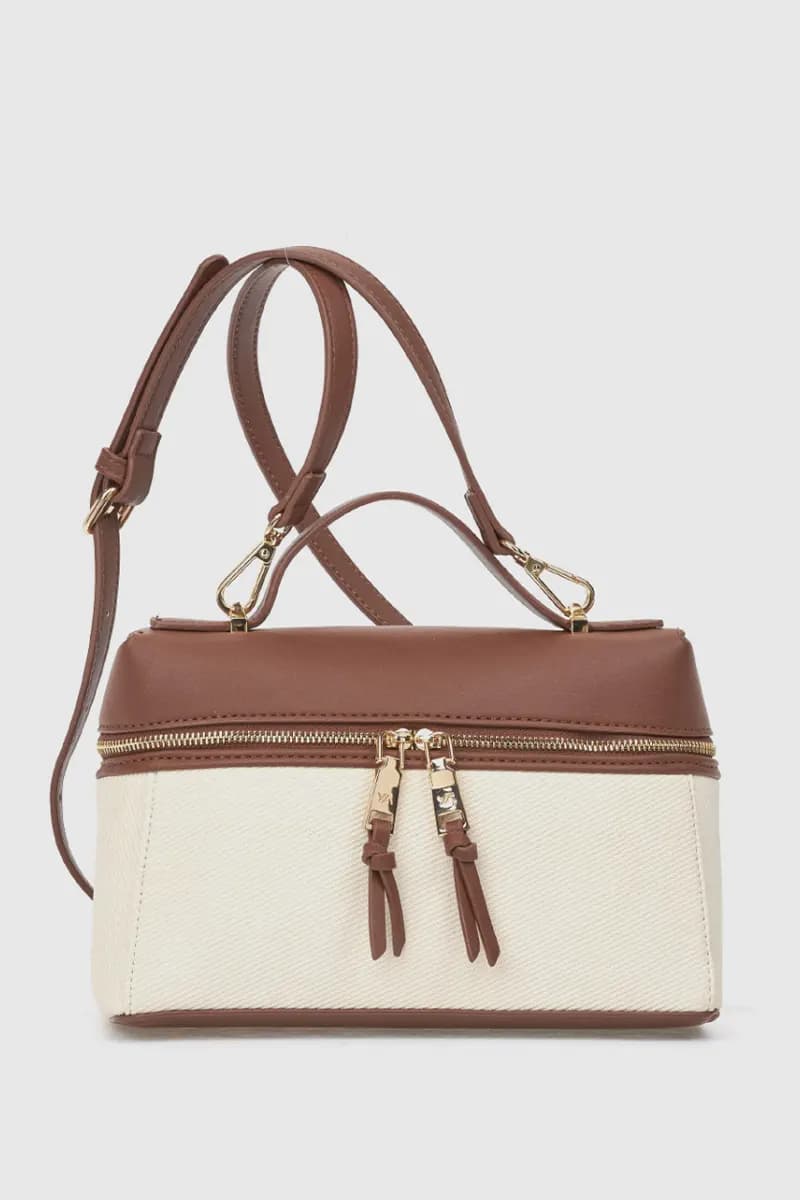 Borsa a tracolla in ecopelle con zip | Verde Fashion in Borse a tracolla You Store - Messina, commercioVirtuoso.it