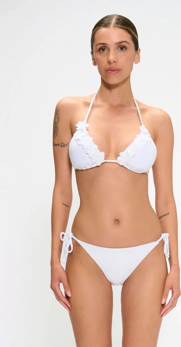 Bikini triangolo con applicazioni e slip annodato | MARINA ABAGNALE in prodotto You Store - Messina, commercioVirtuoso.it
