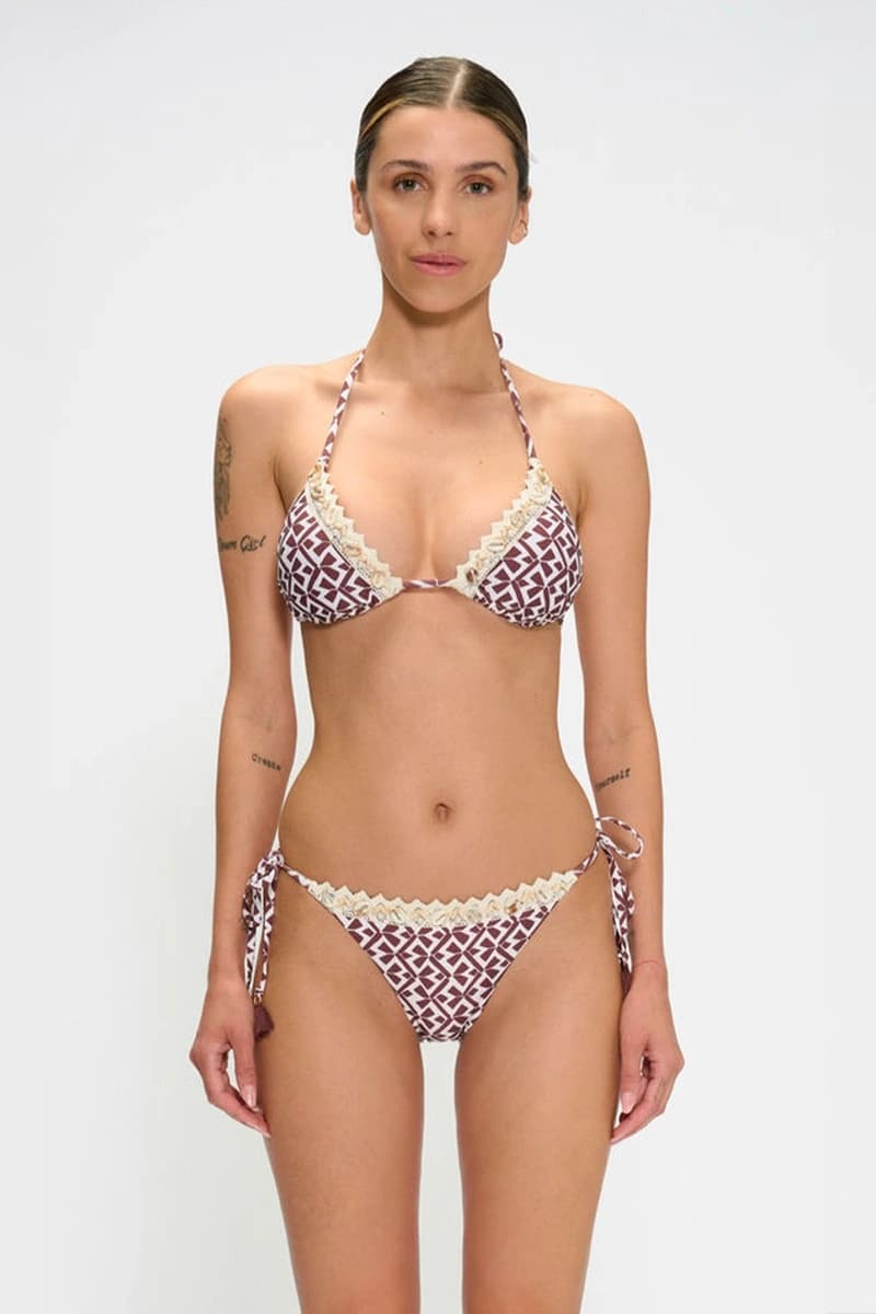 Bikini triangolo con ricami e slip annodato | MARINA ABAGNALE in prodotto You Store - Messina, commercioVirtuoso.it