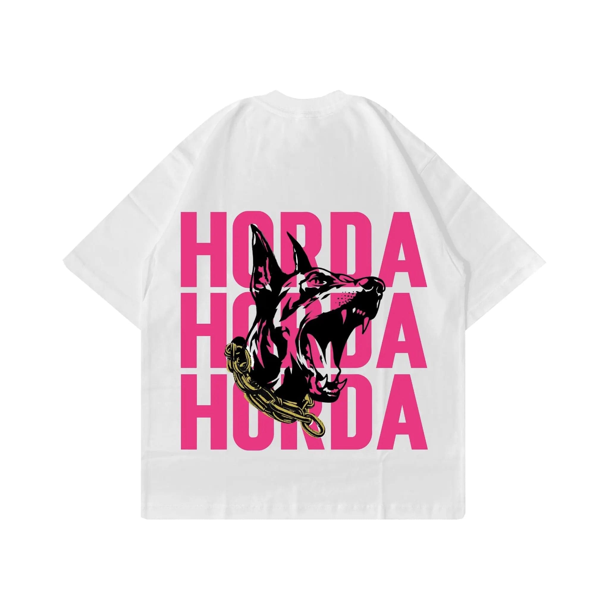 Boxy Fit T-shirt Bianca 100% Cotone Horda X3 Horda Brand Streetwear