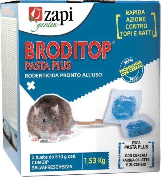 Broditop Pasta Plus Kg.1,53 Esca Rodenticida in Pasta Pronto All'Uso Zapi in Prodotti anti-roditori Taliachicce.it - Milazzo, commercioVirtuoso.it