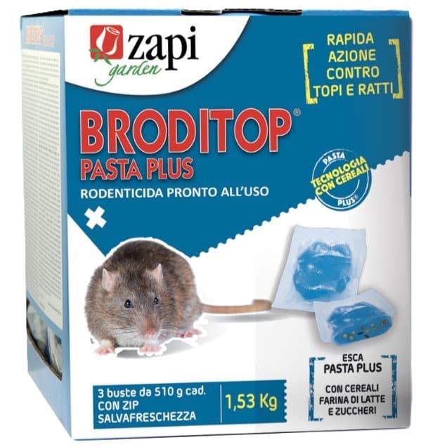Broditop Pasta Plus Kg.1,53 Esca Rodenticida in Pasta Pronto All'Uso Zapi in Prodotti anti-roditori Taliachicce.it - Milazzo, commercioVirtuoso.it