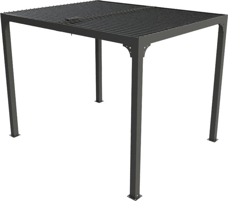 Pergola Bioclimatica In Alluminio Apertura Manuale Ripara Sole Pioggia 240x300cm Foresta