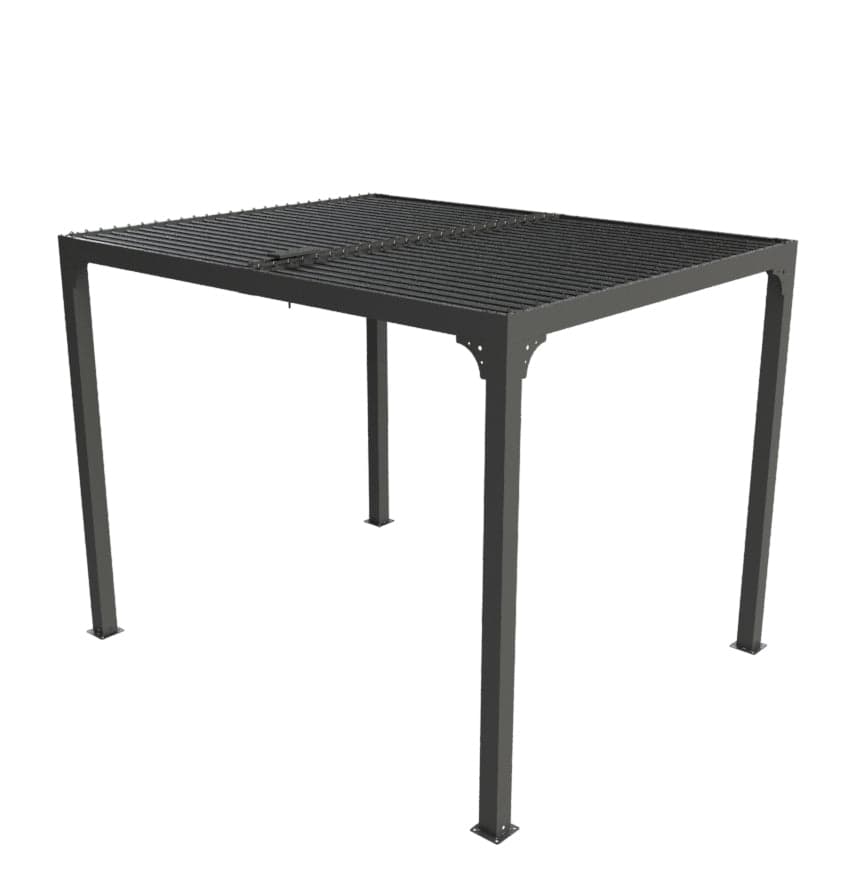Pergola Bioclimatica In Alluminio Apertura Manuale Ripara Sole Pioggia 240x300cm Foresta