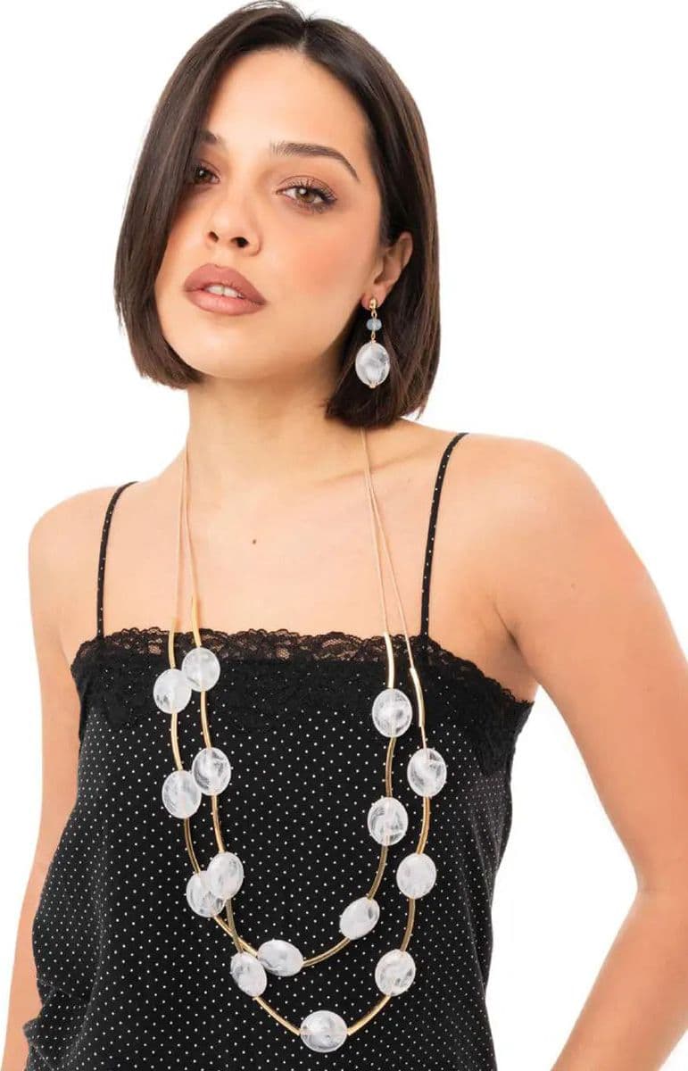 Collana lunga con pietre in acrilico | MYA ACCESSORIES in prodotto You Store - Messina, commercioVirtuoso.it