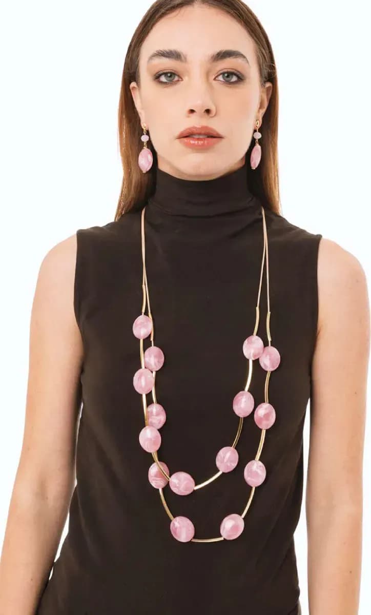 Collana lunga con pietre in acrilico | MYA ACCESSORIES in prodotto You Store - Messina, commercioVirtuoso.it