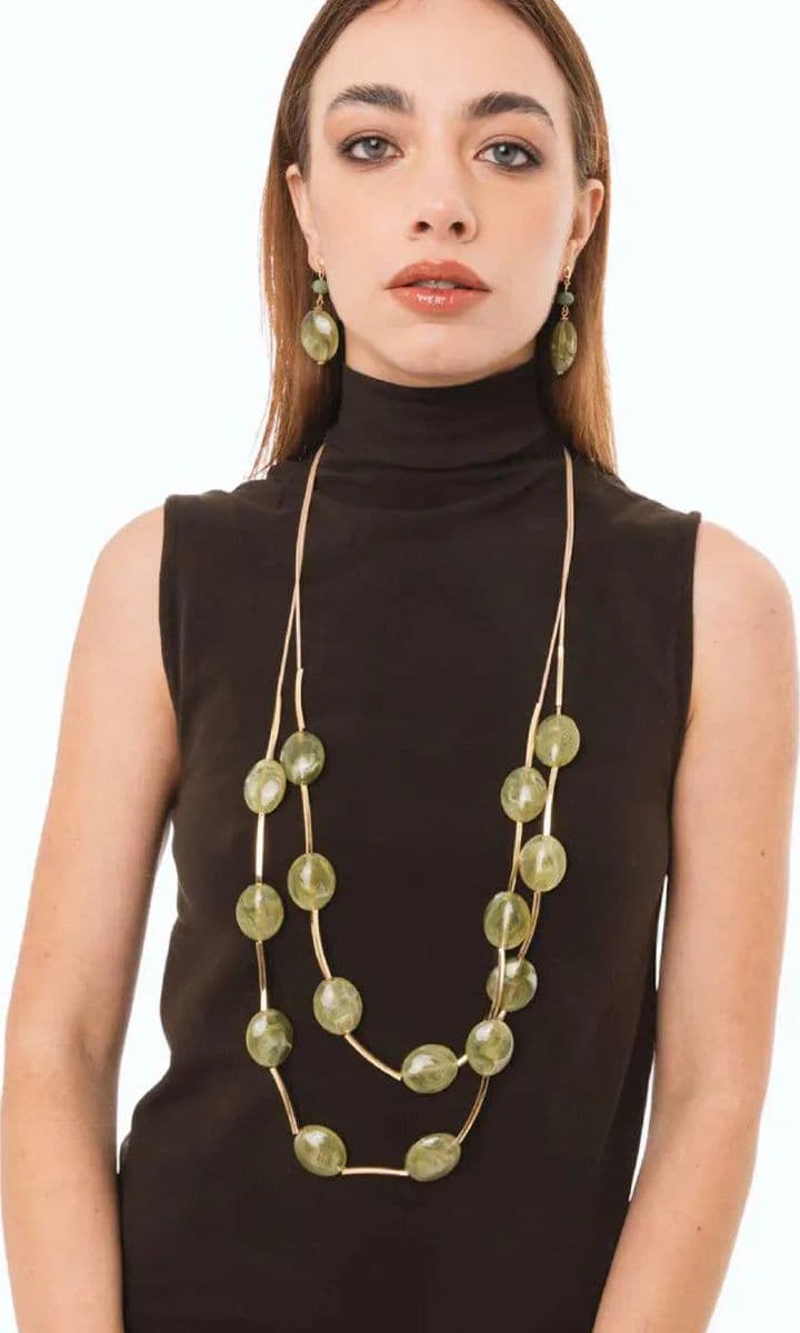 Collana lunga con pietre in acrilico | MYA ACCESSORIES in prodotto You Store - Messina, commercioVirtuoso.it