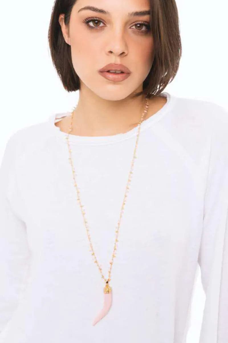 Collana lunga catena con pendente corno | MYA ACCESSORIES in prodotto You Store - Messina, commercioVirtuoso.it