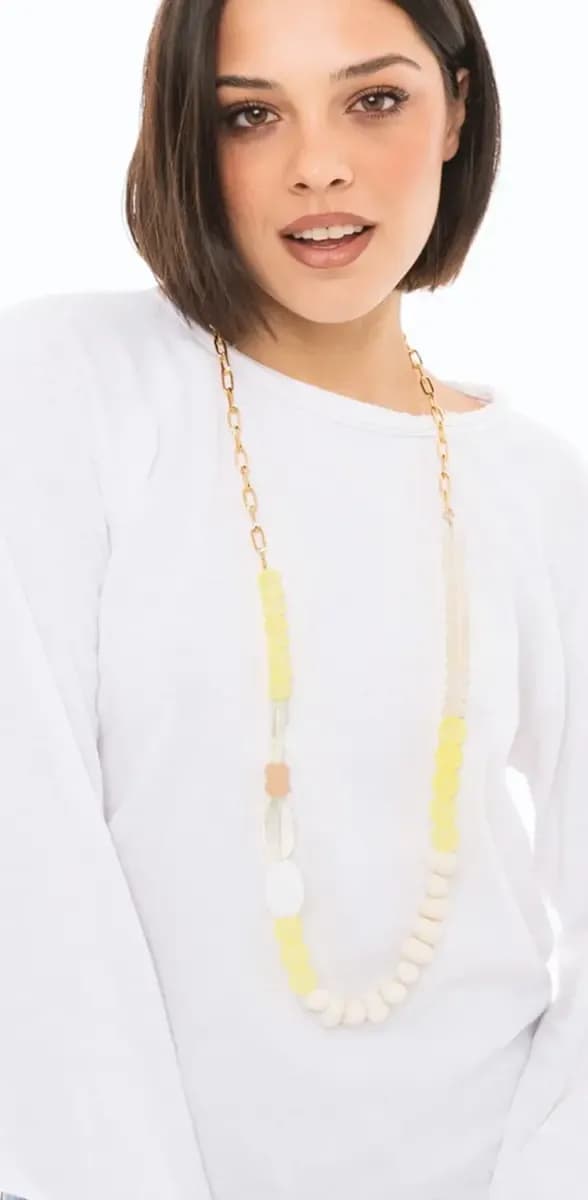 Collana lunga catena con pietre in acrilico | MYA ACCESSORIES in prodotto You Store - Messina, commercioVirtuoso.it