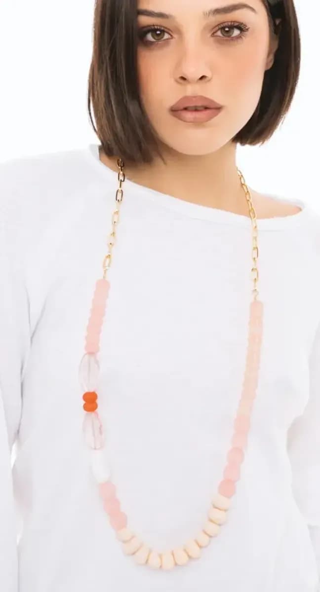 Collana lunga catena con pietre in acrilico | MYA ACCESSORIES in prodotto You Store - Messina, commercioVirtuoso.it