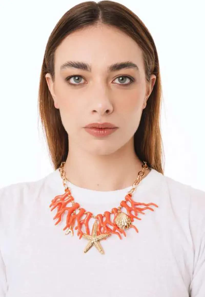 Collana girocollo con coralli in acrilico | MYA ACCESSORIES in prodotto You Store - Messina, commercioVirtuoso.it