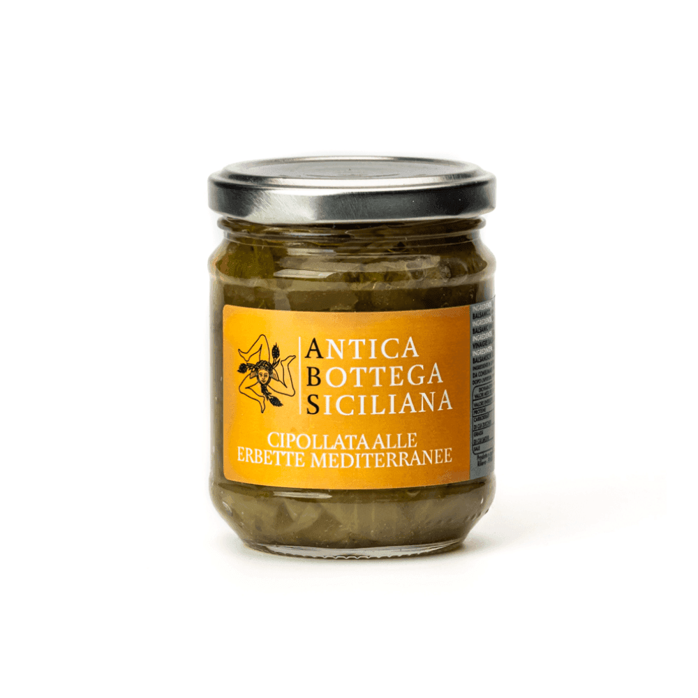 CIPOLLATA ALLE ERBETTE MEDITERRANEE 180 GR in Cipolla Antica Bottega Siciliana - Misiliscemi, commercioVirtuoso.it