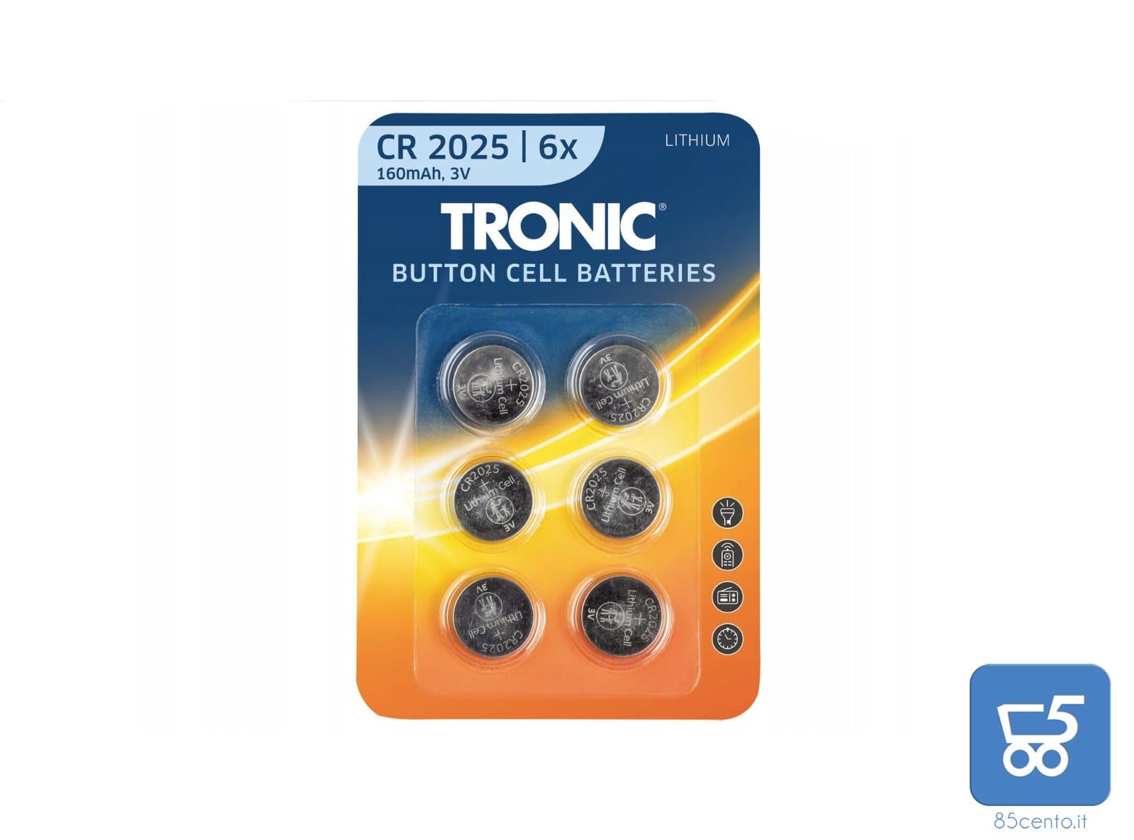 Confezione da 6 Batterie Litio Monouso Cr2025 pila tampone radiocomandi dispositivi elettonici in Pile monouso 85cento.it - Potenza, commercioVirtuoso.it