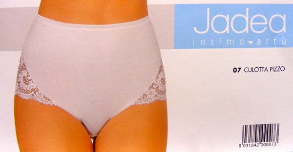 Slip Culotte in Cotone Jadea Mod. 07 In Pizzo Vita Alta Bianco/Nero in Culotte e Parigamba Falco Biancheria - Parete, commercioVirtuoso.it