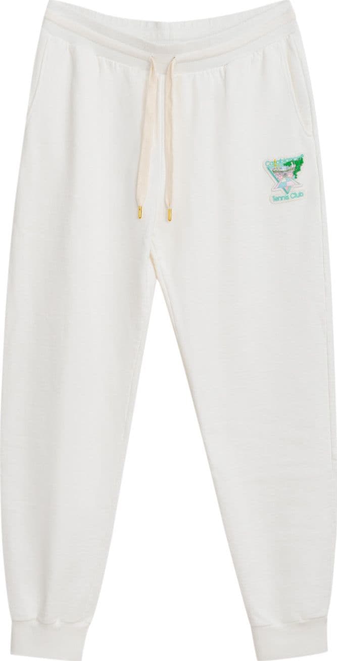 CASABLANCA Joggers Tennis Club Icon bianchi con ricami Casablanca da uomo in Pantaloni sportivi Drestige - Casamassima, commercioVirtuoso.it