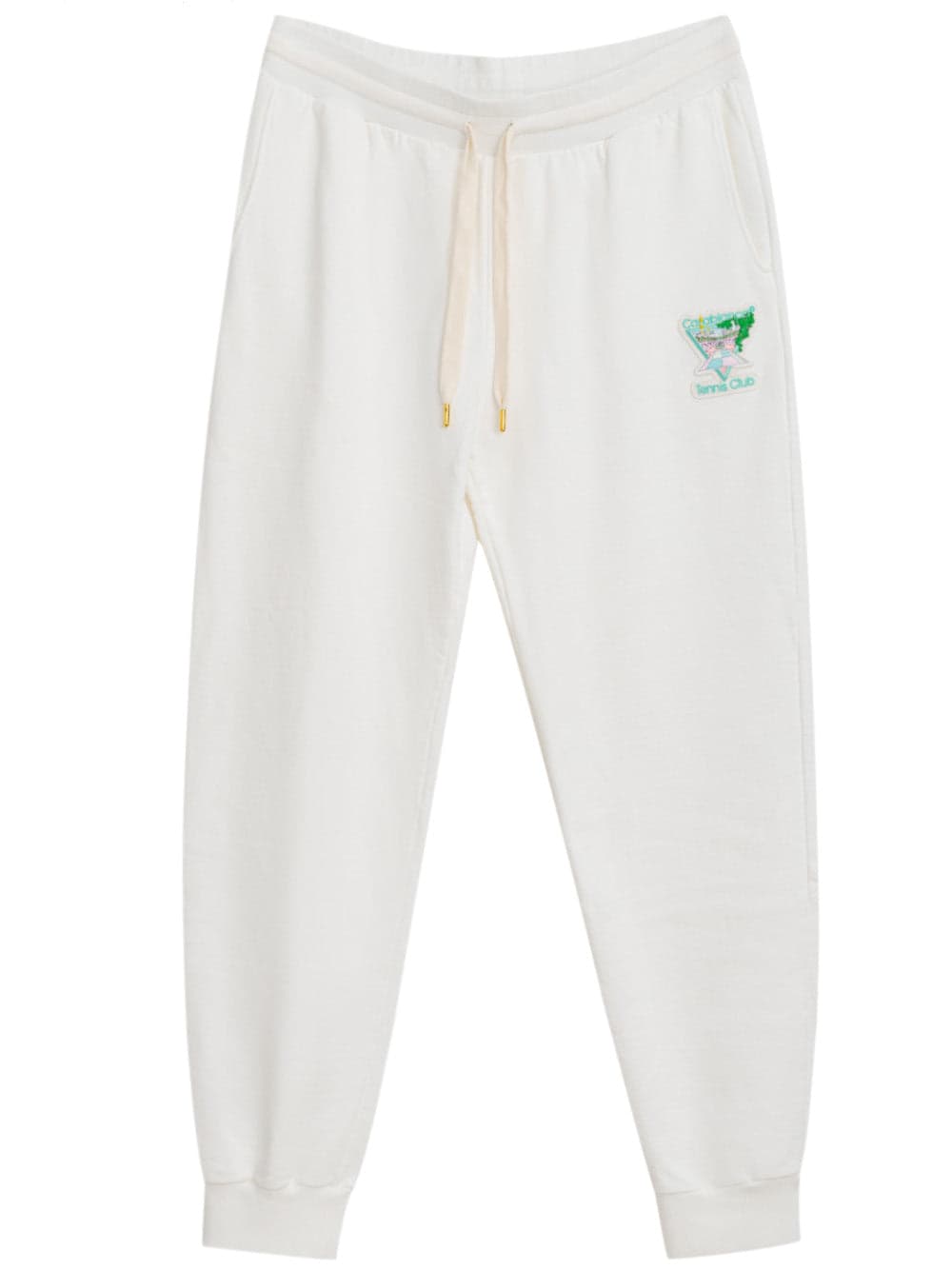 CASABLANCA Joggers Tennis Club Icon bianchi con ricami Casablanca da uomo in Pantaloni sportivi Drestige - Casamassima, commercioVirtuoso.it