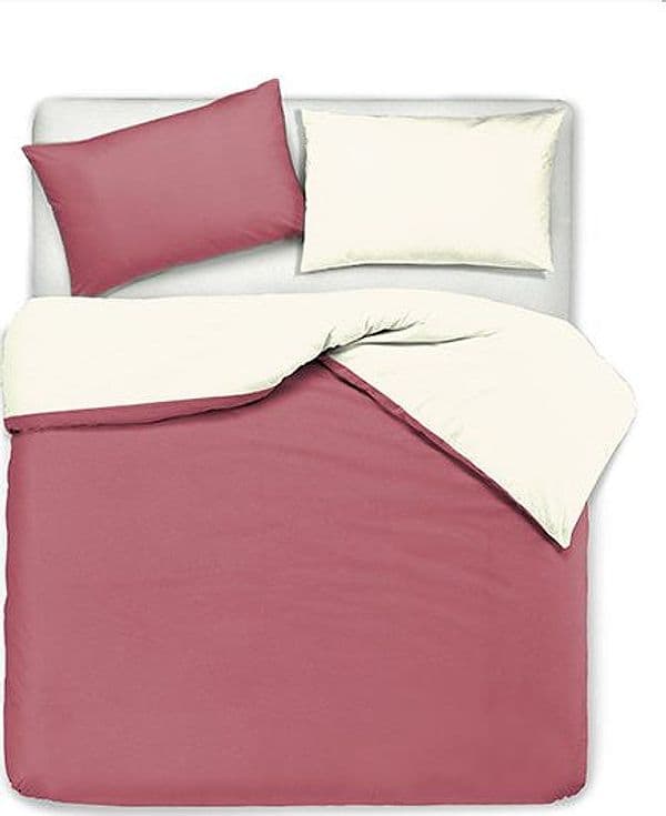 Set copripiumino federe letto bicolor double face parure copripiumino in cotone made in Italy NATURALE/MOSTO in Set copripiumini e federe Vanita di raso - Sesto San Giovanni, commercioVirtuoso.it
