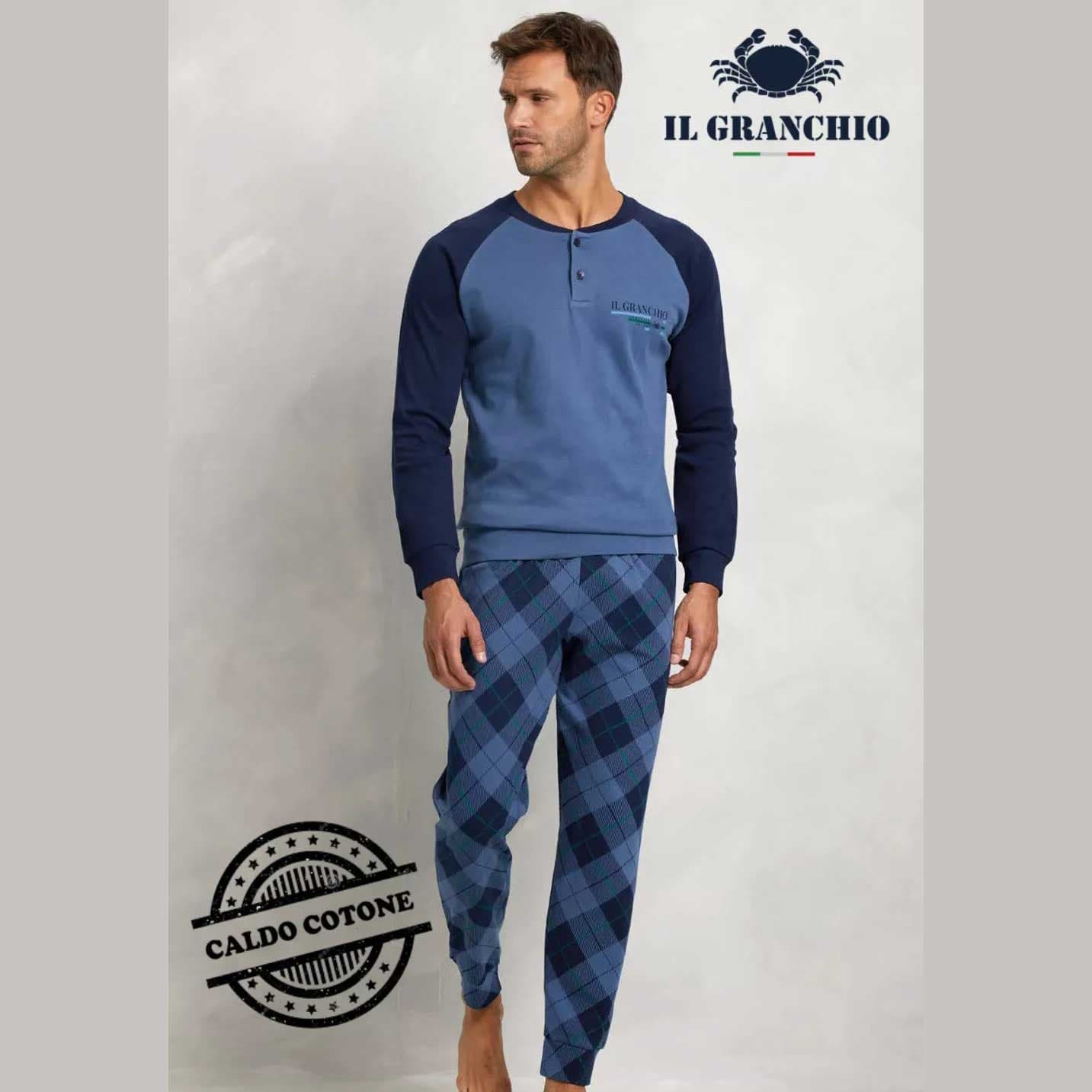 Pigiama Autunno/Inverno Uomo Il Granchio GP2067 52 Cotone interlock in Pigiami due pezzi The King Luxury - San Marcellino, commercioVirtuoso.it