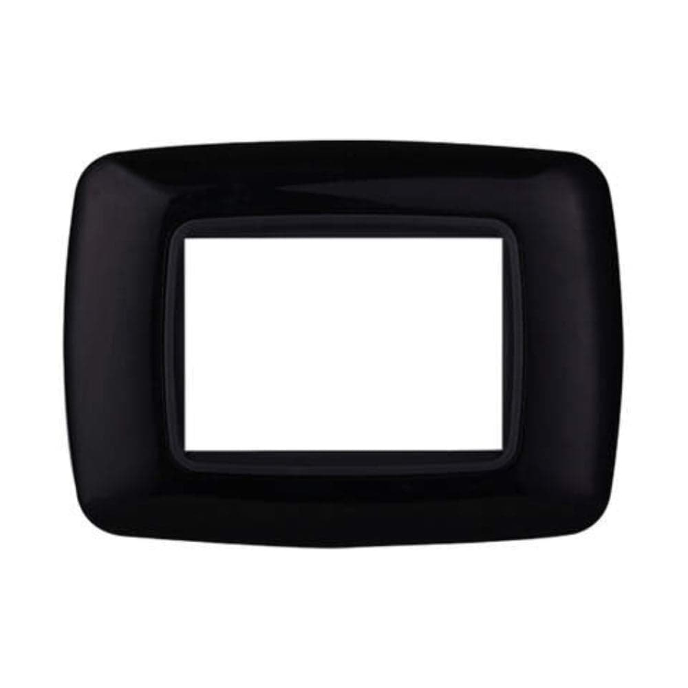 PLACCA PLASTICA 3P BOMBATA NERO - ElettroWatt.eu