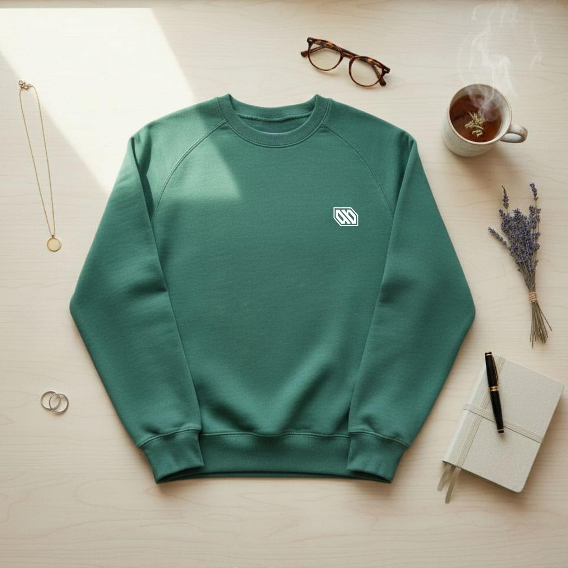 Felpa Ghettoblaster Central crewneck eucalyptus green in Felpe senza cappuccio Glad Store - Genova, commercioVirtuoso.it