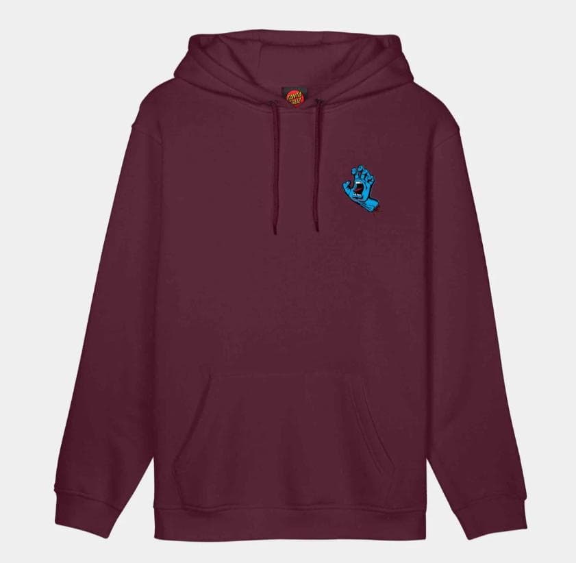 Felpa Santa Cruz Screaming Heand Chest Hood Bordeaux in Felpe con cappuccio Glad Store - Genova, commercioVirtuoso.it