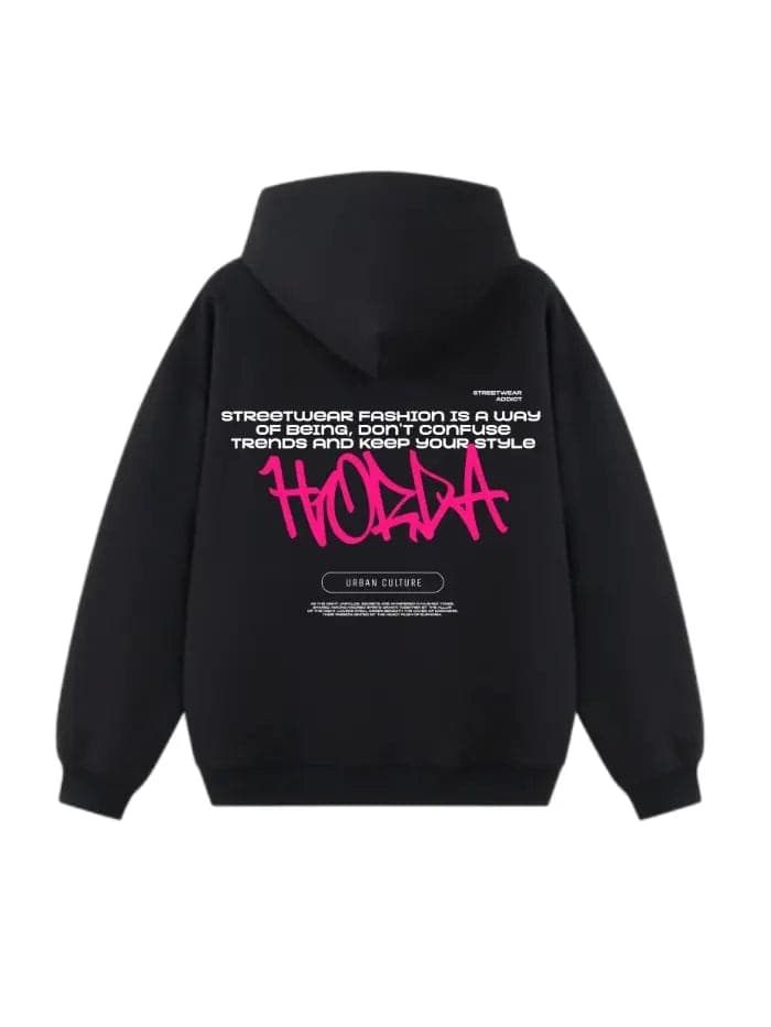 Felpa garzata con cappuccio 100% Cotone Boxy Fit Y2K Green Horda Brand Streetwear
