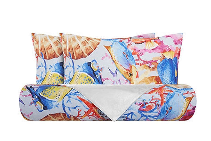Set Copripiumino federe bifaccia Doubleface parure Copripiumino Stampa Digitale Cotone Made in Italy PESCI TROPICALI/BIANCO in Set copripiumini e federe Vanita di raso - Sesto San Giovanni, commercioVirtuoso.it