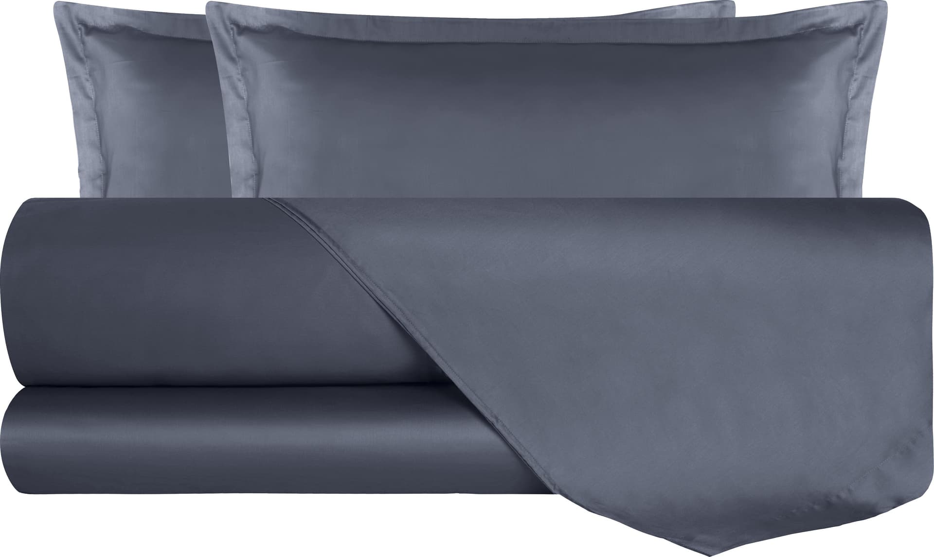 Completo Letto in Raso di puro cotone In Raso DELUXE Grigio Fumo in Set di lenzuola e federe Vanita di raso - Sesto San Giovanni, commercioVirtuoso.it