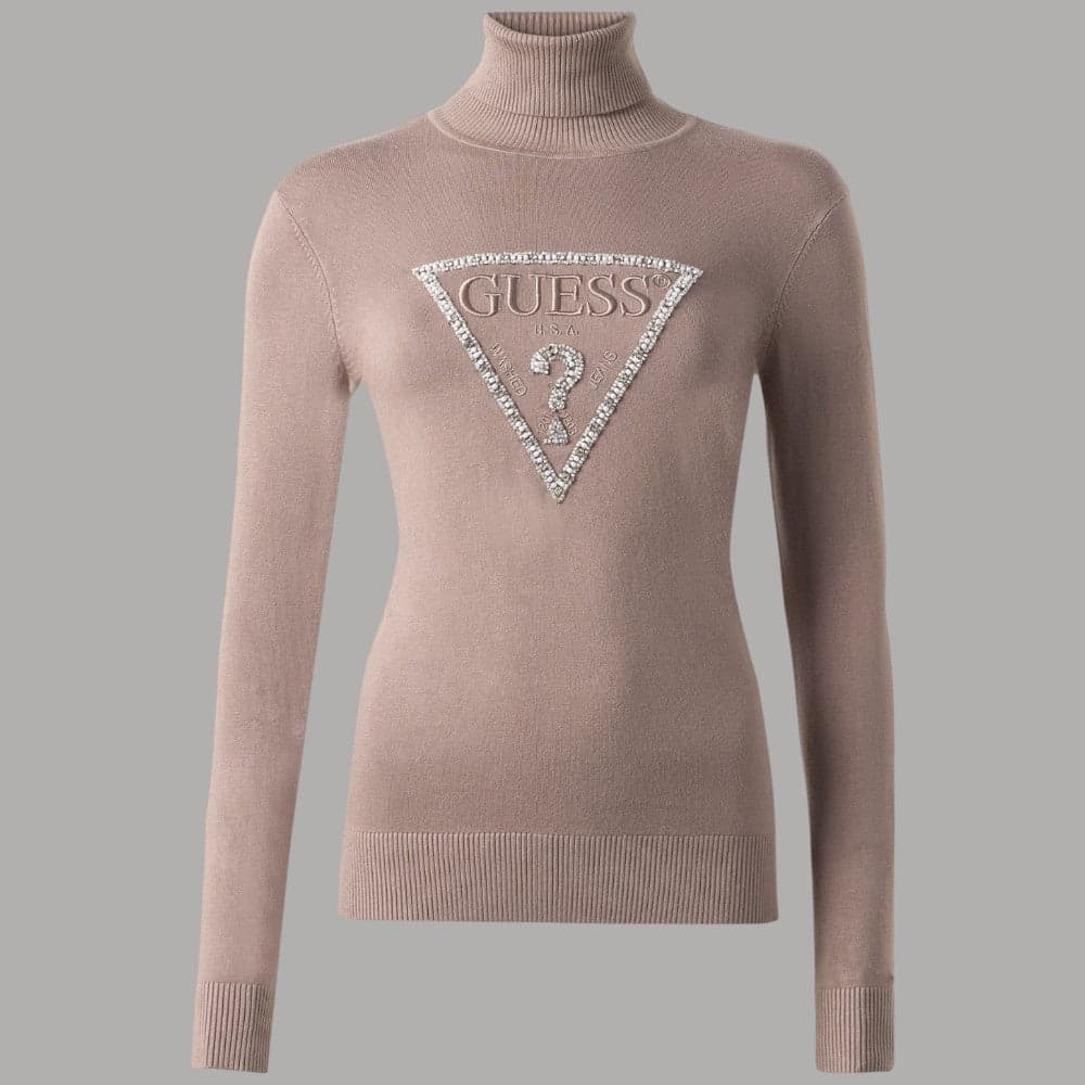 Guess maglione taupe collo alto con triangolo MELANIE W5BR39Z2NQ2G1K8 in Maglioni Prodotti di Classe - Nocera Superiore, commercioVirtuoso.it