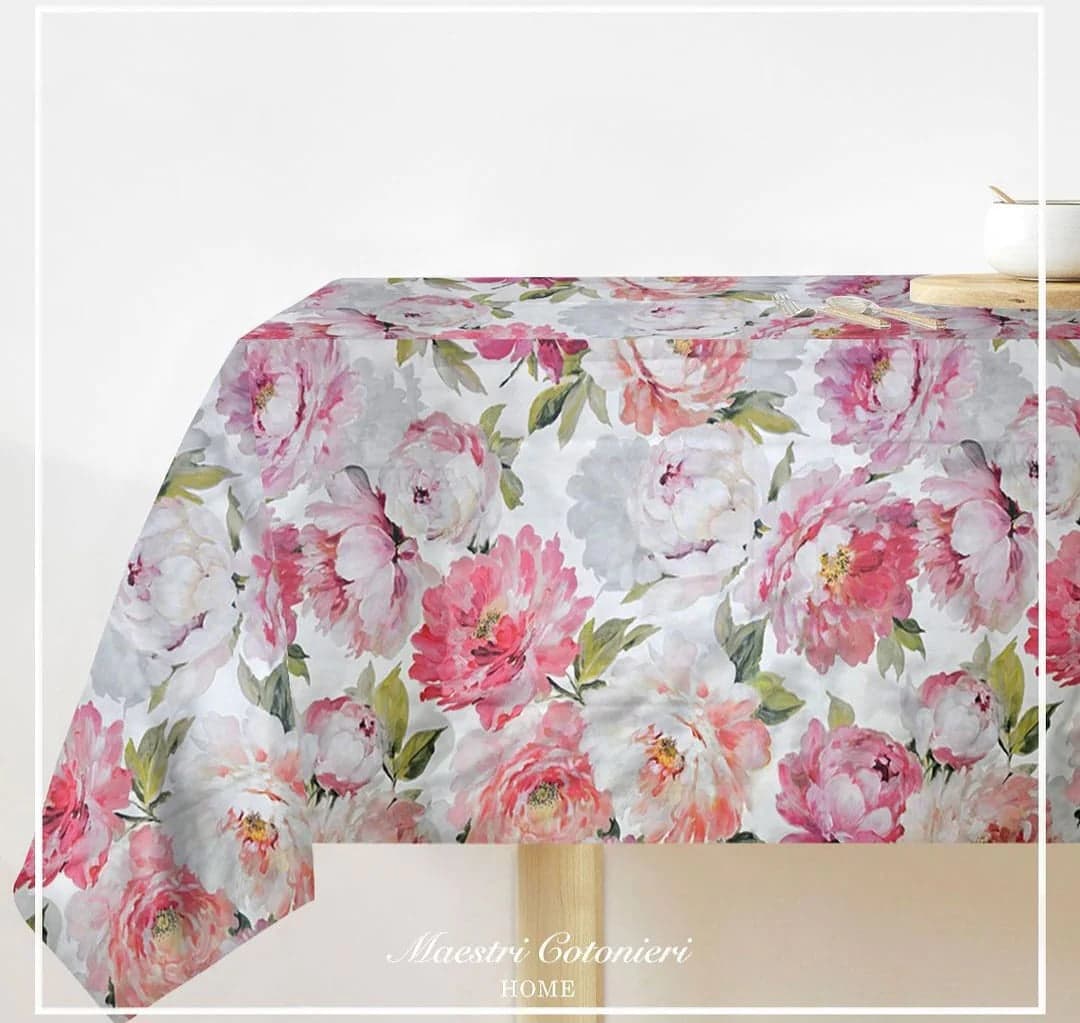 Tovaglia da Tavola Maestri Cotonieri Campo Fiorito X12 Cotone in Set di tovaglie e tovaglioli The King Luxury - San Marcellino, commercioVirtuoso.it