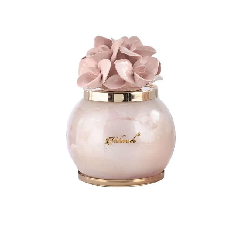 Lampada Orchidea Rosa Melaverde – Bomboniera Porcellana 16 cm Made in Italy in Lampade da tavolo e abat-jour The King Luxury - San Marcellino, commercioVirtuoso.it