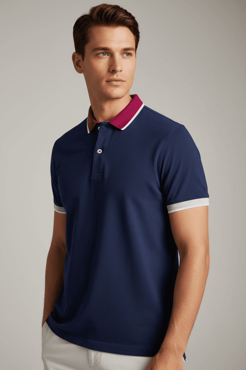 Polo Uomo Navy Blu - maniche corte in Polo Couture - Sestu, commercioVirtuoso.it