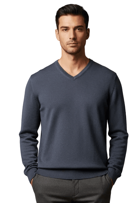 Maglia uomo Bramante - Scollo a V colore Grigio 100% Cotone Made in Italy in Maglie termiche Couture - Sestu, commercioVirtuoso.it