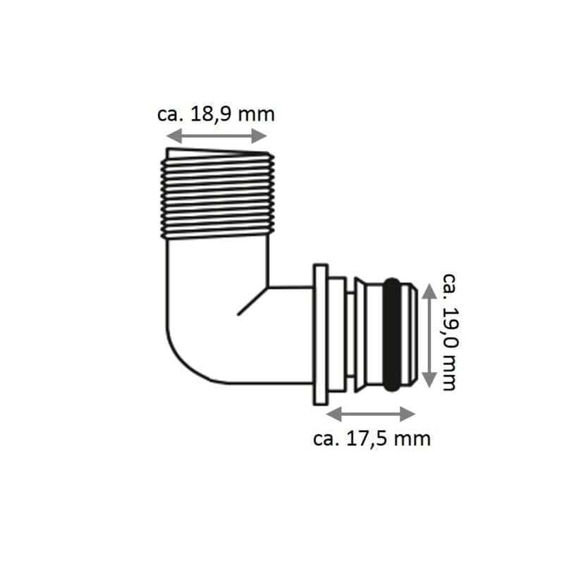 Kit Bocche 90°1/2' 30655-1000 (2 Pz in Ugelli Ebricowill - Palermo, commercioVirtuoso.it