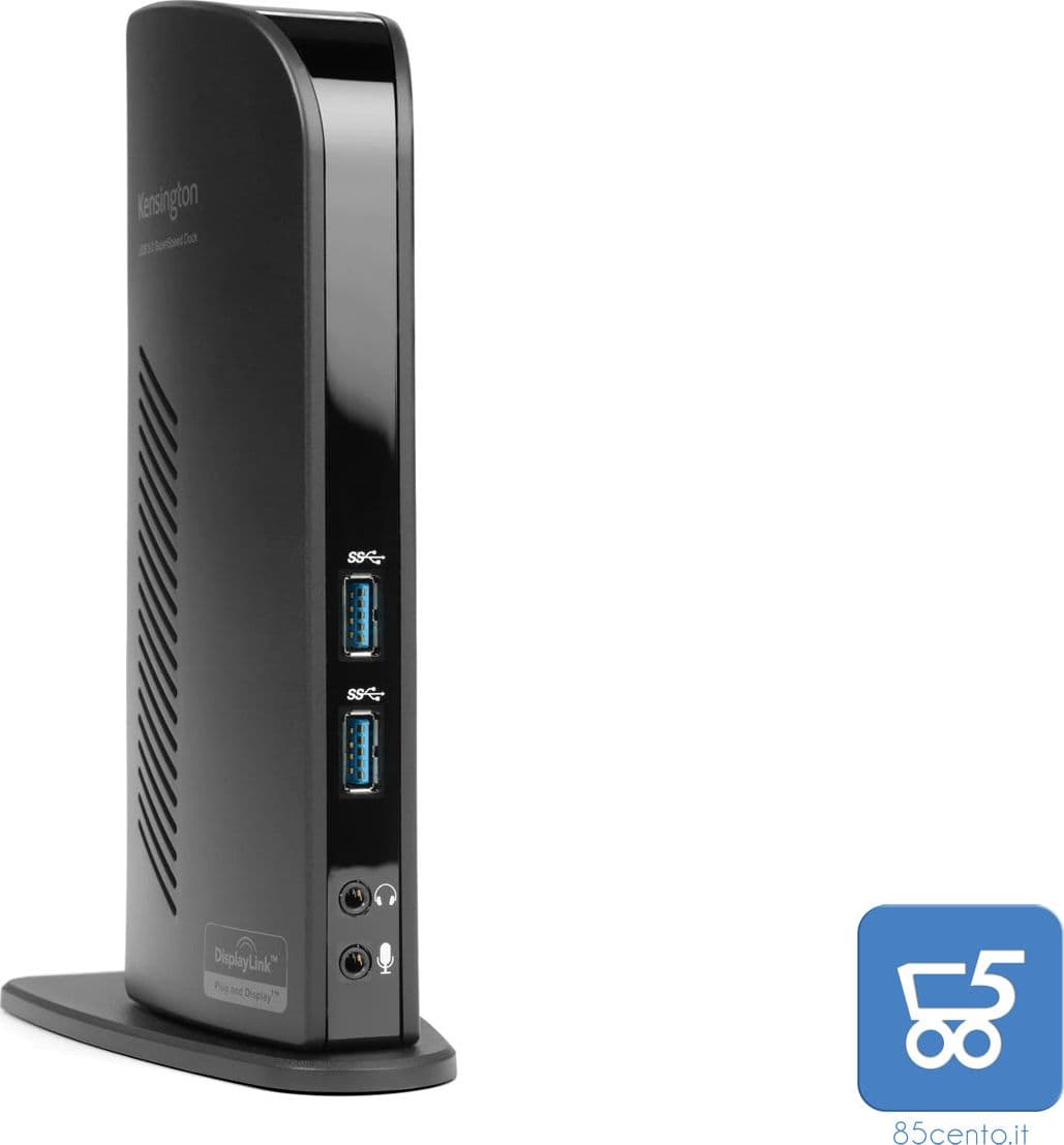 Kensington sd3500v Docking Station USB 3.0 Uscita Video DVI HDMI 4 Porte USB + 2 USB 3.0 Ethernet per Connettivi (non sono inclusi Alimentatore e Cavo USB)
