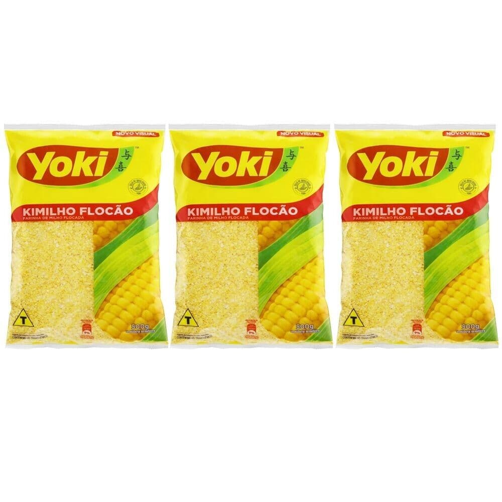 YOKI KIMILHO FLOCAO FARINE DI CORN FLAKES MAIS GIALLO PER COUS COUS 500g x 3 pezzi PAESE DI ORIGINE BRAZILIAN in Di mais Agbon - Martinsicuro, commercioVirtuoso.it