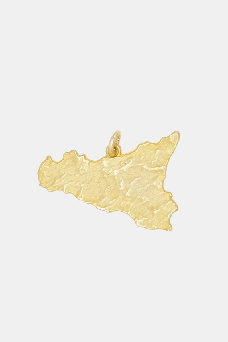 Ciondolo Sicilia ottone | Leclaf Sicily in Collane Leclaf - Napoli, commercioVirtuoso.it