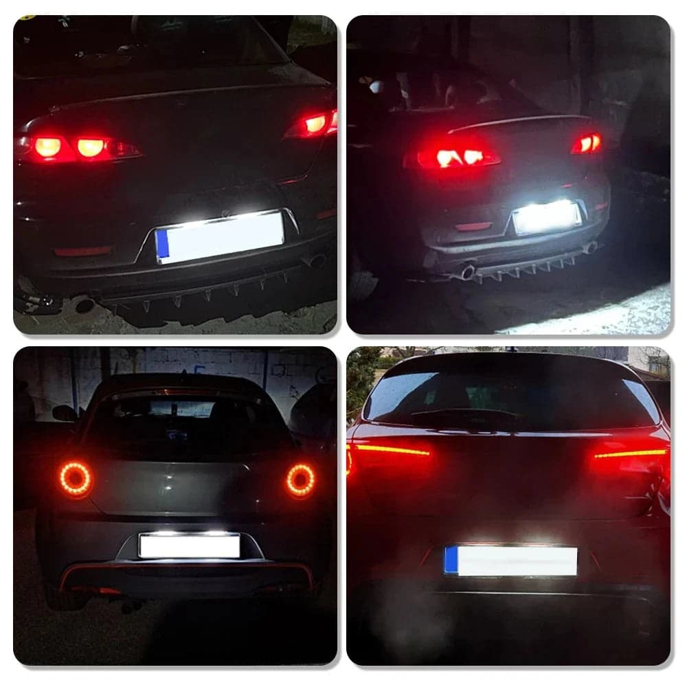 COPPIA 2 LUCI TARGA 6 LED CON LENTE BIANCO 6000K T10 W5W CANBUS NO ERROR PER ALFA 159 BRERA in Lampadine tettuccio Solgeny - Besate, commercioVirtuoso.it