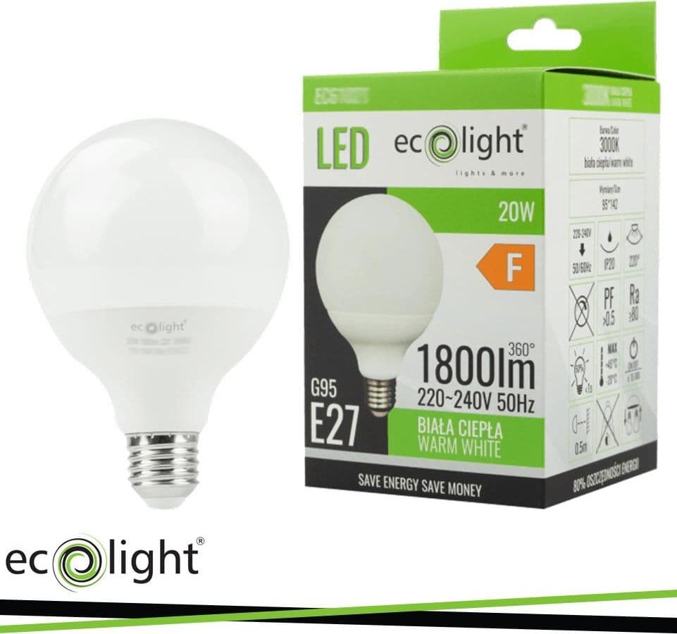 Lampada Globo Led G95 E27 20W 6500K 1800Lm in Lampadine a LED Ebricowill - Palermo, commercioVirtuoso.it