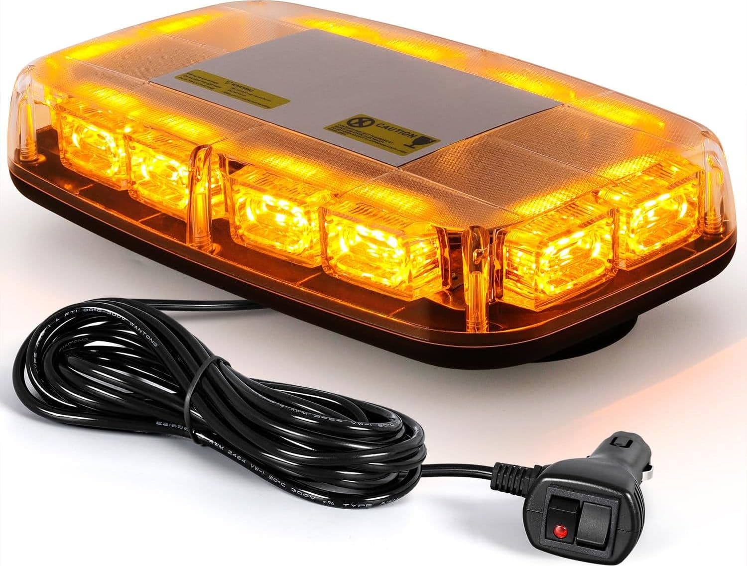 BARRA LAMPEGGIANTE STROBO 48LED 12-24V BASE MAGNETICA GIALLO EMERGENZA SOCCORSO 16 GIOCHI DI LUCE in Luci e barre al neon Solgeny - Besate, commercioVirtuoso.it