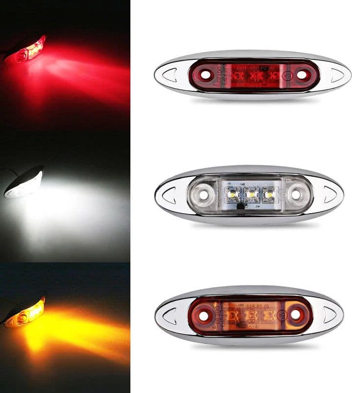 1 Fanalino Luce Laterale GIALLO Fanale Ingombro Led 12-24V Posizione Camper Camion Caravan in Luci laterali Solgeny - Besate, commercioVirtuoso.it