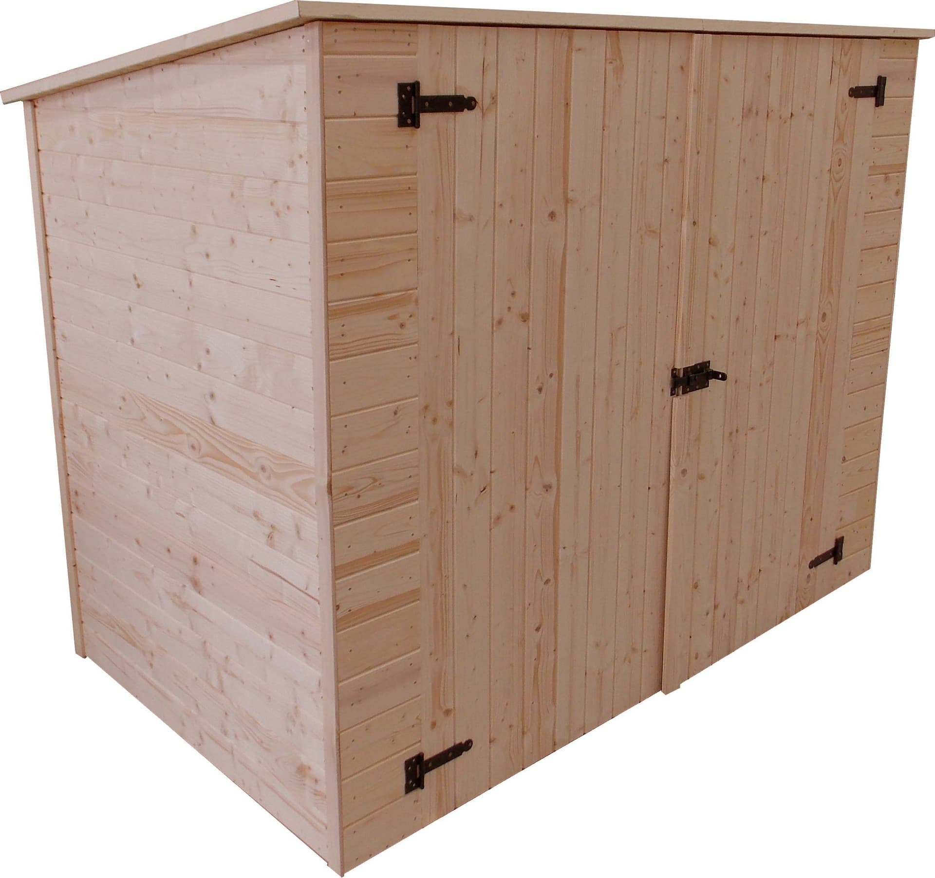 Casetta Di Legno A Pannelli Per Biciclette Con Pavimento Spessore 16mm 200x120cm Foresta