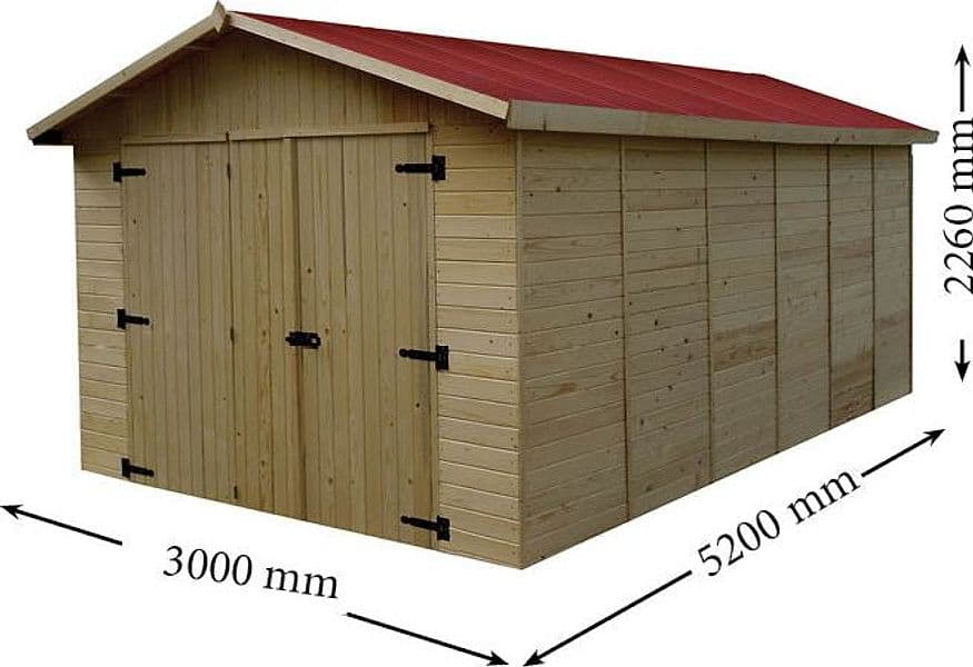 Garage A pannelli Senza Pavimento 280x40cm ED 2848 N Foresta