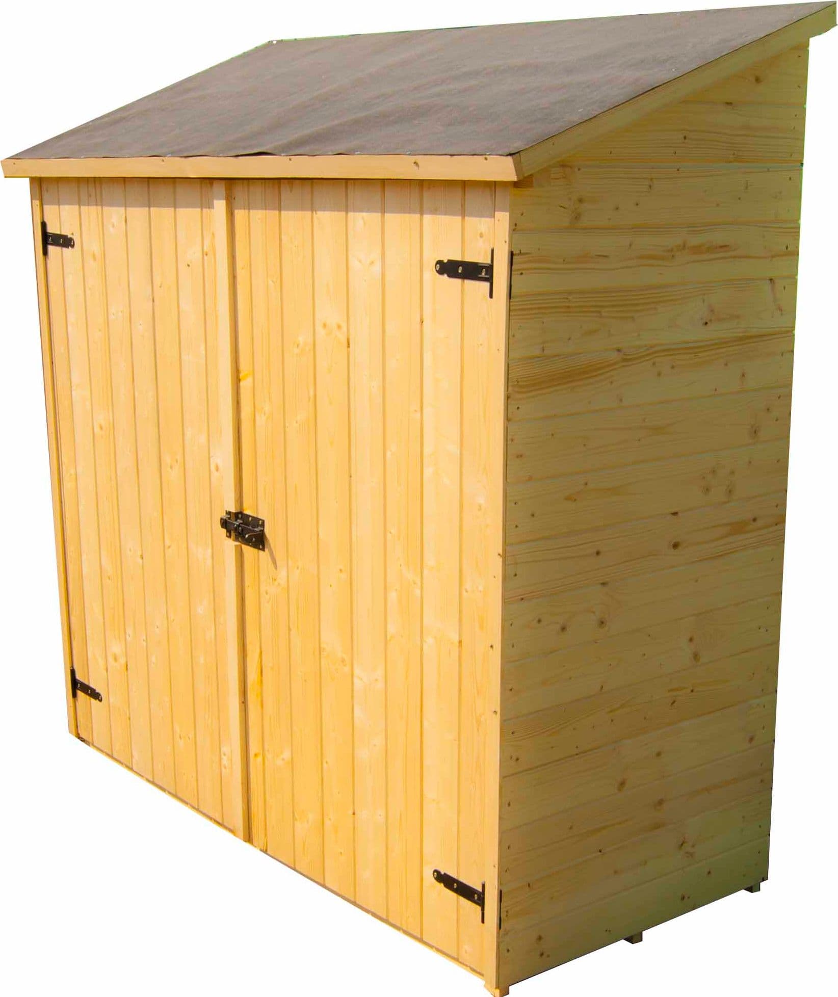 Ripostiglio Di Legno A Pannelli Con Pavimento Spessore 16mm 163x74cm Foresta