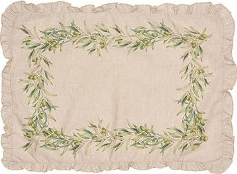 Set di 2 tovagliette americane colazione con decorazione frou frou coppia tovagliette 35 X 50 CM in misto lino stampa floreale fiori morbide resistenti eleganti made in italy ULIVO in Tovagliette Vanita di raso - Sesto San Giovanni, commercioVirtuoso.it