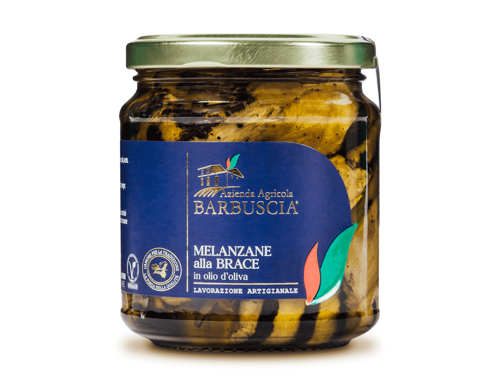 Barbuscia - Melanzane alla brace in olio di oliva 280 gr in Melanzane Sicilya - Messina, commercioVirtuoso.it