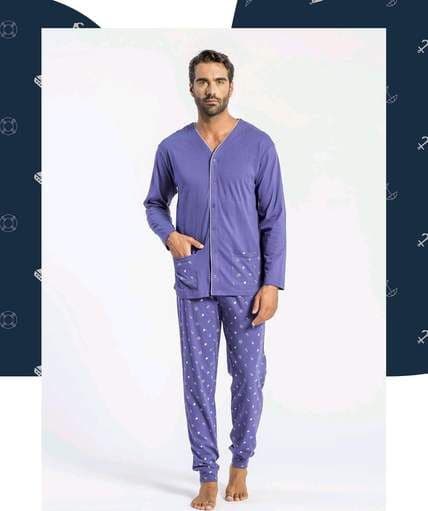 Pigiama Uomo Primavera/Estate Papalina Linea Mare XL Jersey in Pigiami due pezzi The King Luxury - San Marcellino, commercioVirtuoso.it