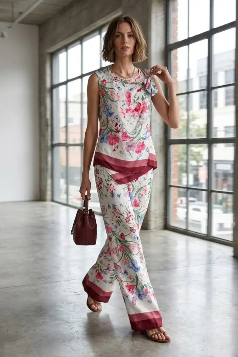 Top fantasia fiori con balza | NUALY Daily in Canotte e top You Store - Messina, commercioVirtuoso.it