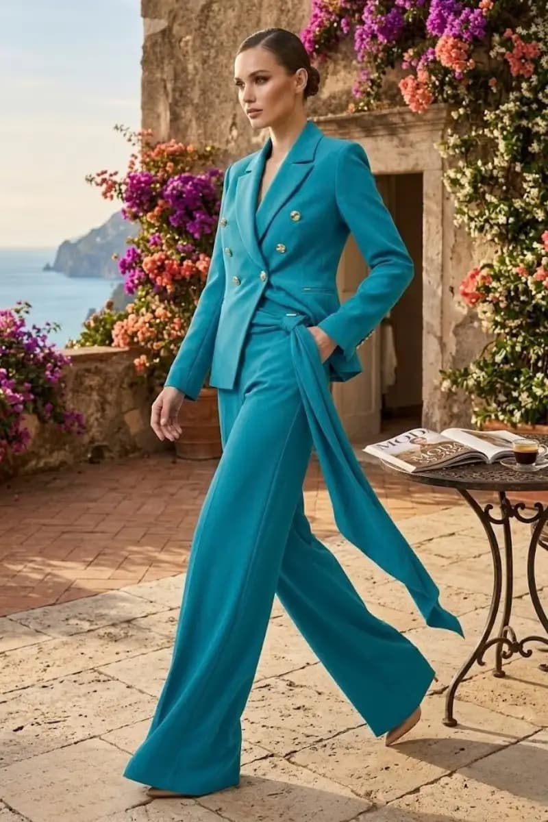 Pantalone palazzo con nodo | NUALY Glamour in Pantaloni You Store - Messina, commercioVirtuoso.it