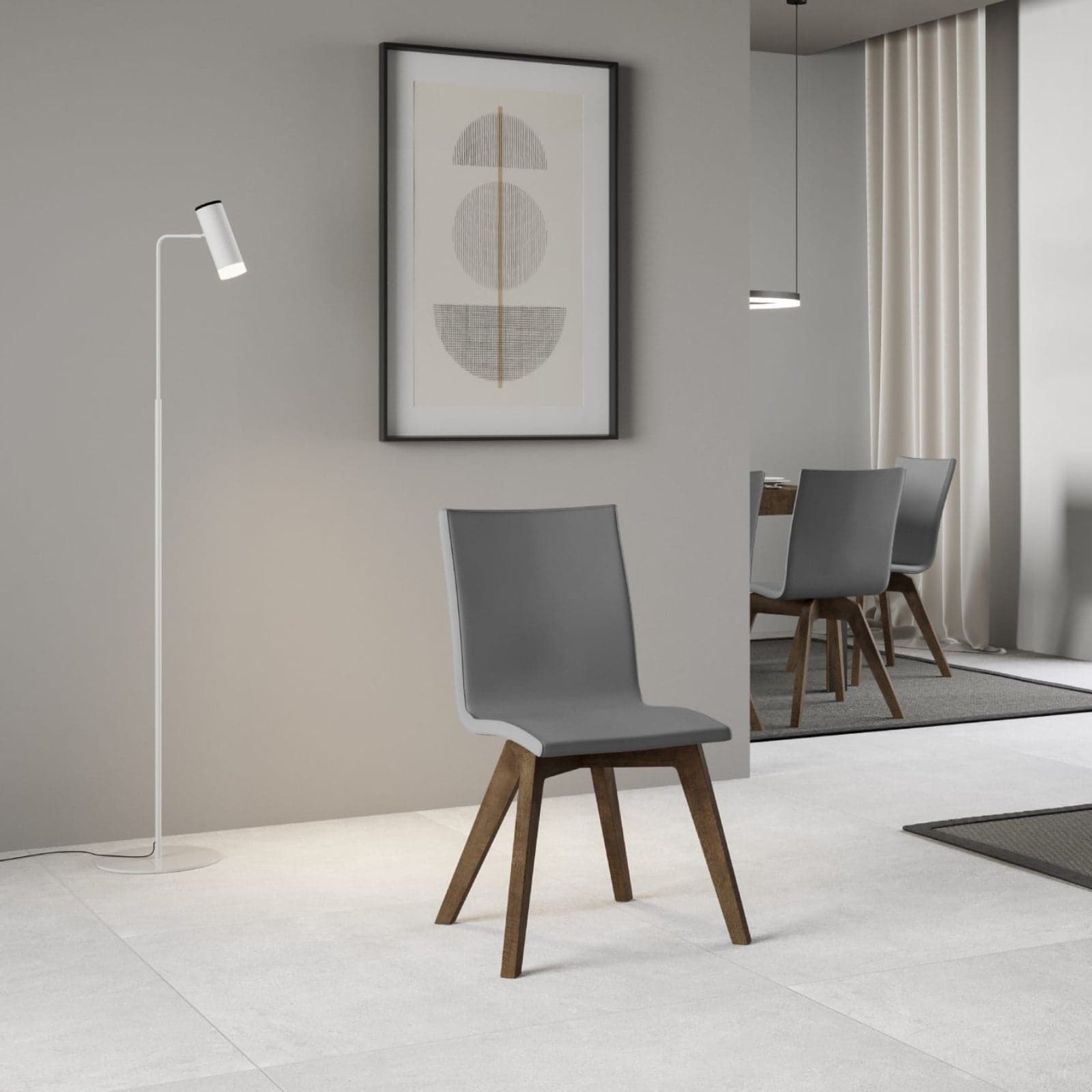 Sedia "Milano" con gambe in legno color noce per arredamento casa in Sedie Decor Space - Altamura, commercioVirtuoso.it